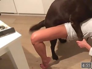 Zoophilia com garota jovem trepando com seu cachorro